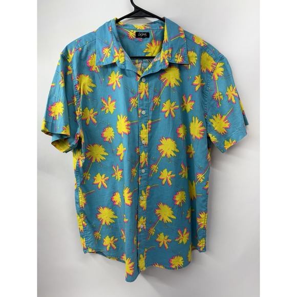 Tommy Bahama Men's Orange Palm Leaf Button Down Shirt Mens S (250504) - Picture 2 of 7